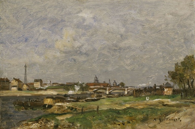 Le quai de Bercy, à Charenton, Jean-Baptiste-Antoine Guillemet, 1891 (Vers)