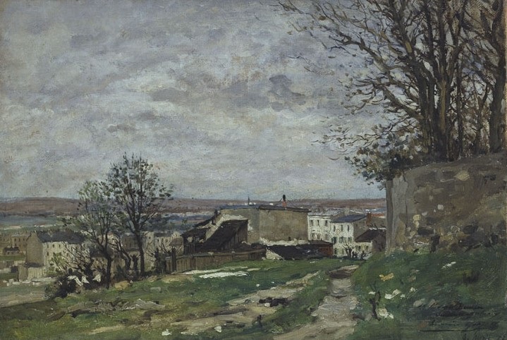 Paysage d'Issy, Edmond-Charles-Joseph Yon, 1873