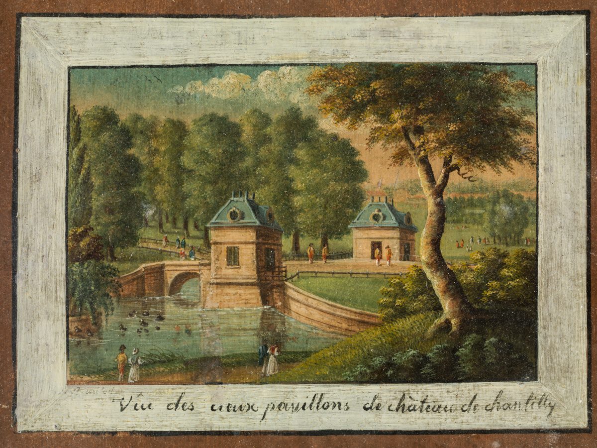 Vue des deux pavillons du château de Chantilly, Jacques-Antoine Beaufort, 18e siècle