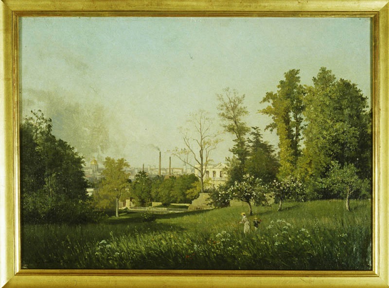 Dans le parc d'Issy-les-Moulineaux, Prosper Galerne, 1876