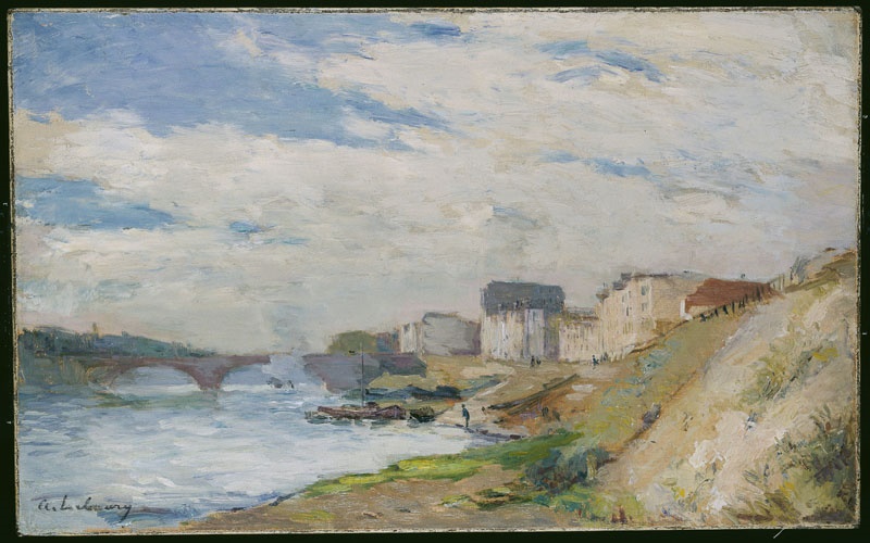 Le pont de Neuilly du côté de Courbevoie, Albert-Charles Lebourg, 20e siècle