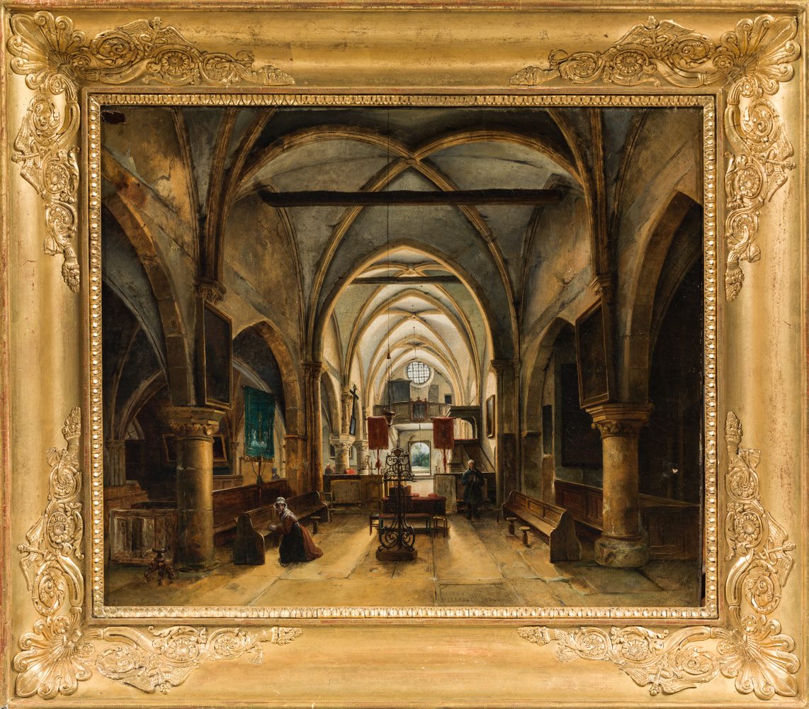 Intérieur de l'église de Nogent-sur-Marne, François-Etienne Villeret, 1834