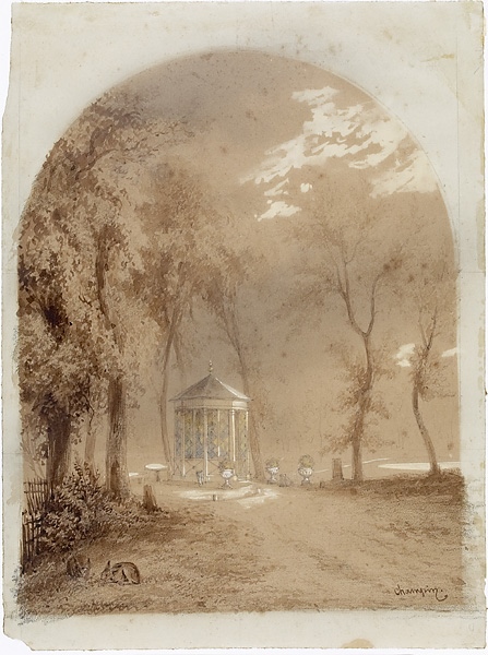 Kiosque dans le parc (Inventaire), Jean-Jacques Champin, 19e siècle