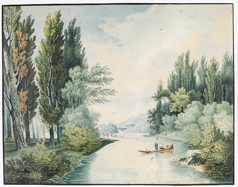 Les bords de la Seine à Neuilly au milieu du XIXe siècle, Isidore-Laurent Deroy, 19e siècle