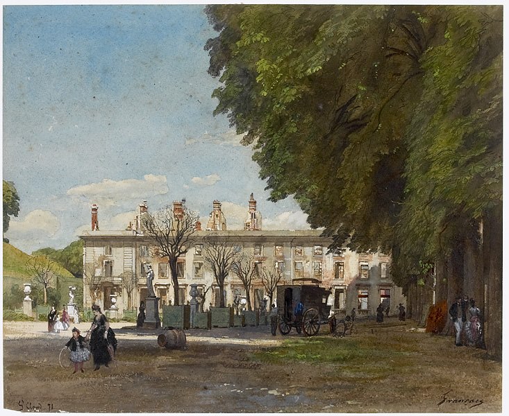 Le château de Saint Cloud en 1871, François-Louis Français, 1871