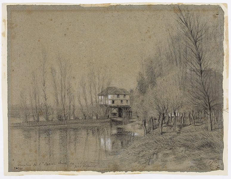Le Moulin de Saint Ouen, brûlé en 1870 (Inventaire), Stanislas-Victor-Edouard Lépine, 1871