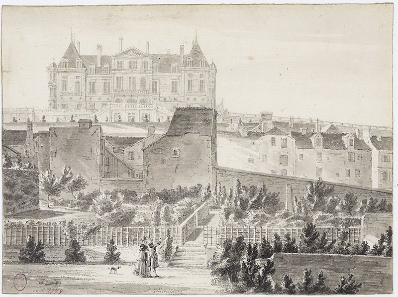 Le château Vieux et le village de Meudon, Nicolas-Marie Ozanne, 1776 (Vers)