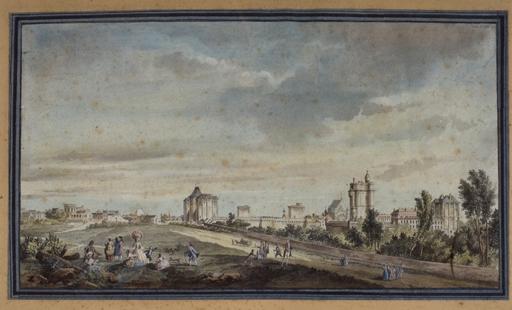 Le château et le donjon de Vincennes vers 1782, Elise Saugrain, 1782 (Vers)