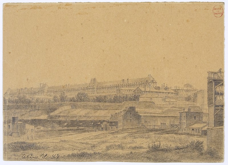 Vue de Bicêtre en 1887, Alphonse-Louis-Pierre Trimolet, 1887
