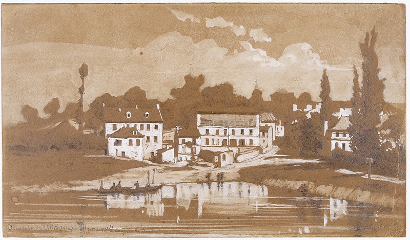 Vue de Ville d'Avray, Philippe Marie Chaperon, 1852