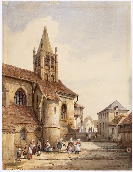 Bougival près Paris (Titre forgé) ; L'église Ennery (S. et O.) (Inventaire), François-Etienne Villeret, 19e siècle