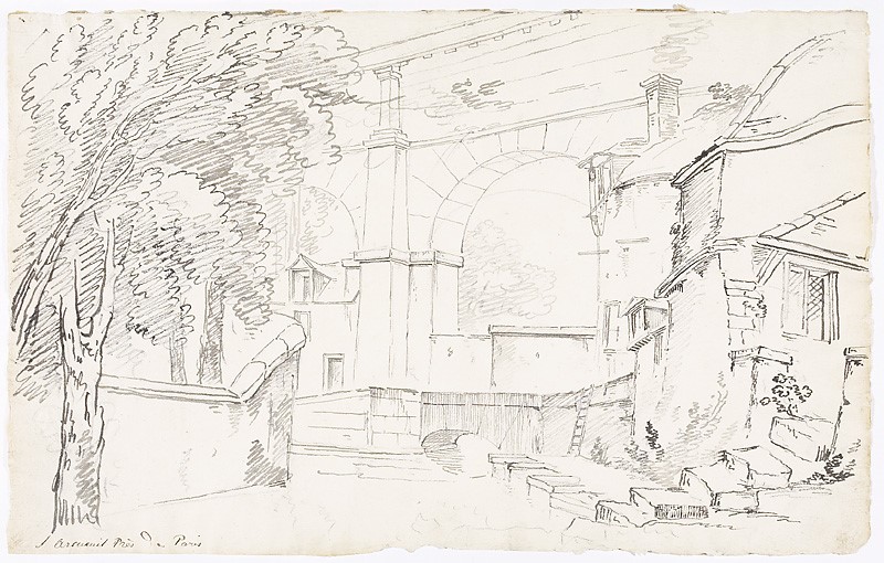 Arcueil l'aqueduc et la Bièvre (Titre forgé) ; Arceuil près de Paris ; Arcueil (Inventaire), John Claude Nattes, 1802-1803