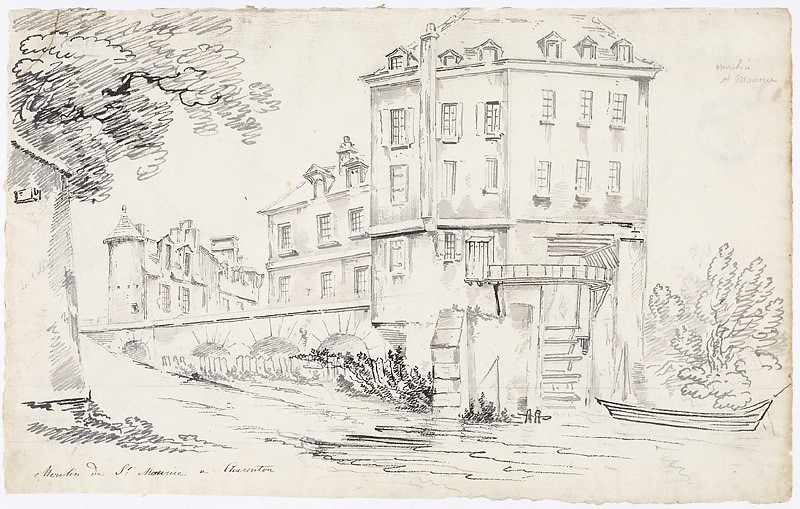 Moulin de Saint-Maurice à Charenton, John Claude Nattes, 1802-1803