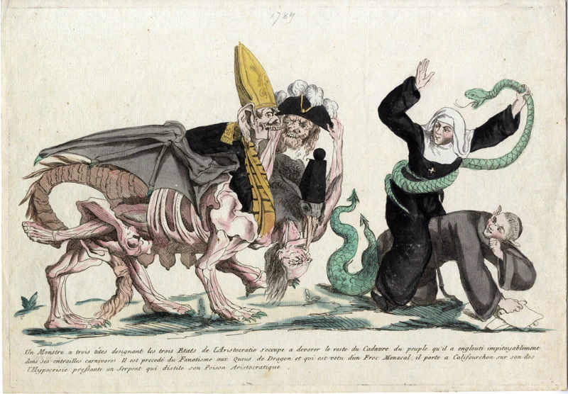 Un monstre à trois têtes désignant les trois Etats de l’Aristocratie …_0