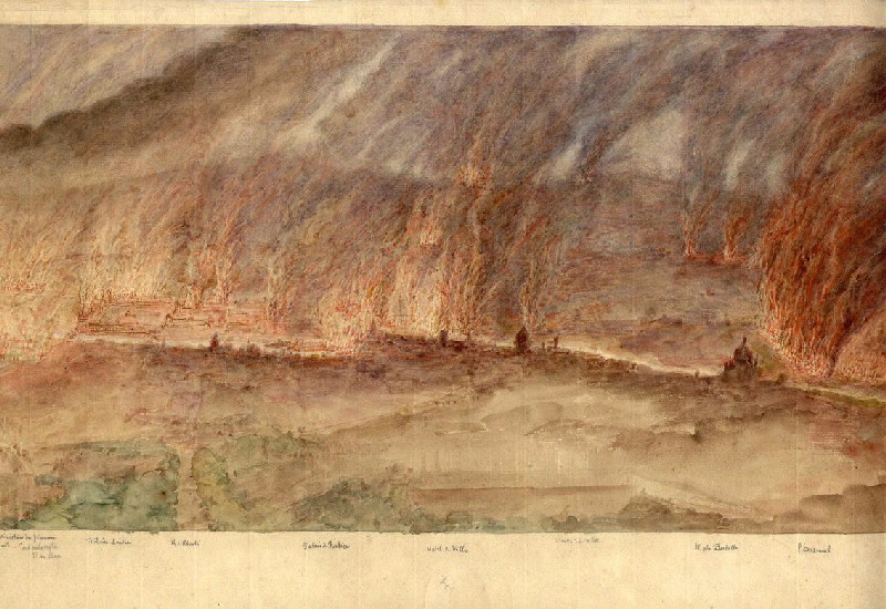 De l'Observatoire : les incendies de Paris, Hector Horeau, 1871 /05