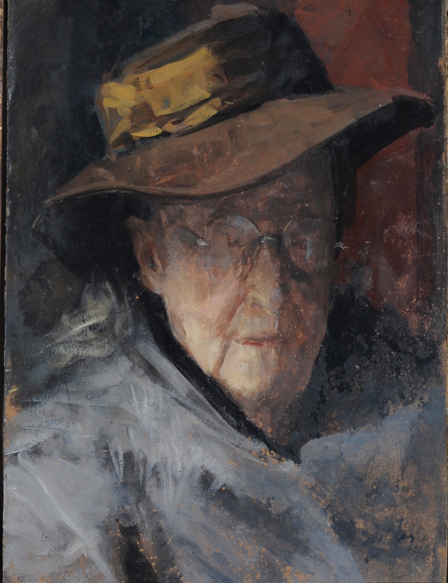 Portrait de Madame Tavernier en voyage, Maurice Joron, 1910 (c)