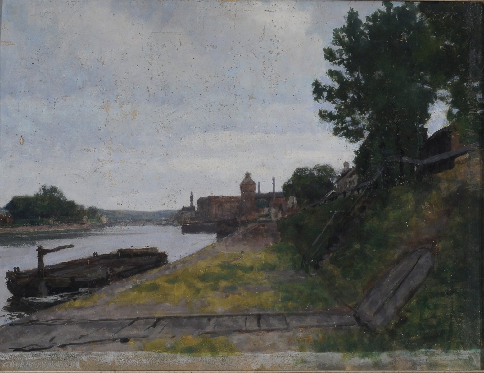 La Seine à Corbeil, Maurice Joron, 1918 (c)
