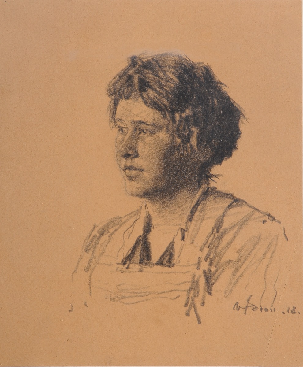 Portrait de jeune femme, Maurice Joron, 1918