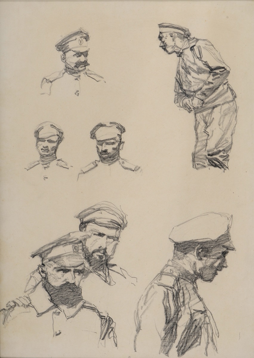 Soldats russes au camp de Mailly, Maurice Joron, 1916