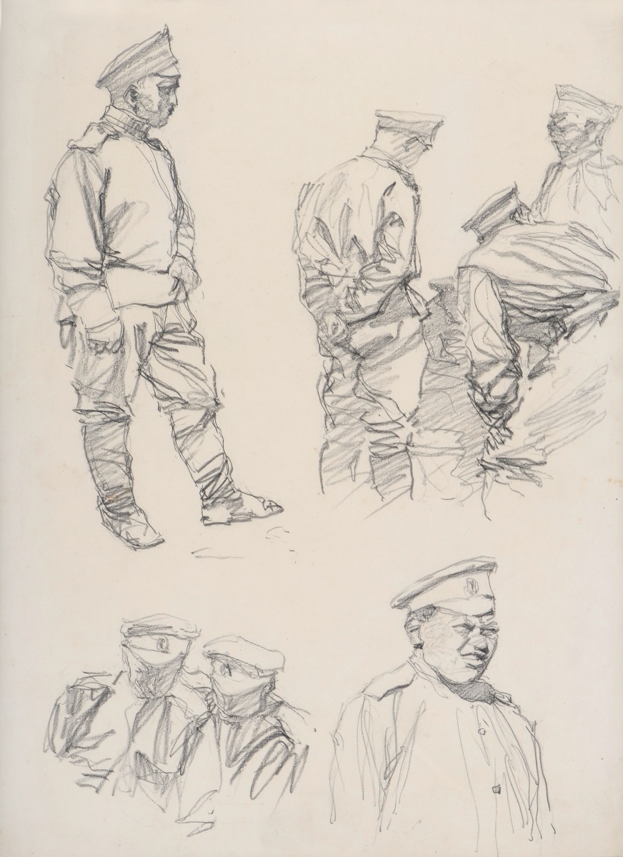 Portraits de soldats russes, Maurice Joron, 1916