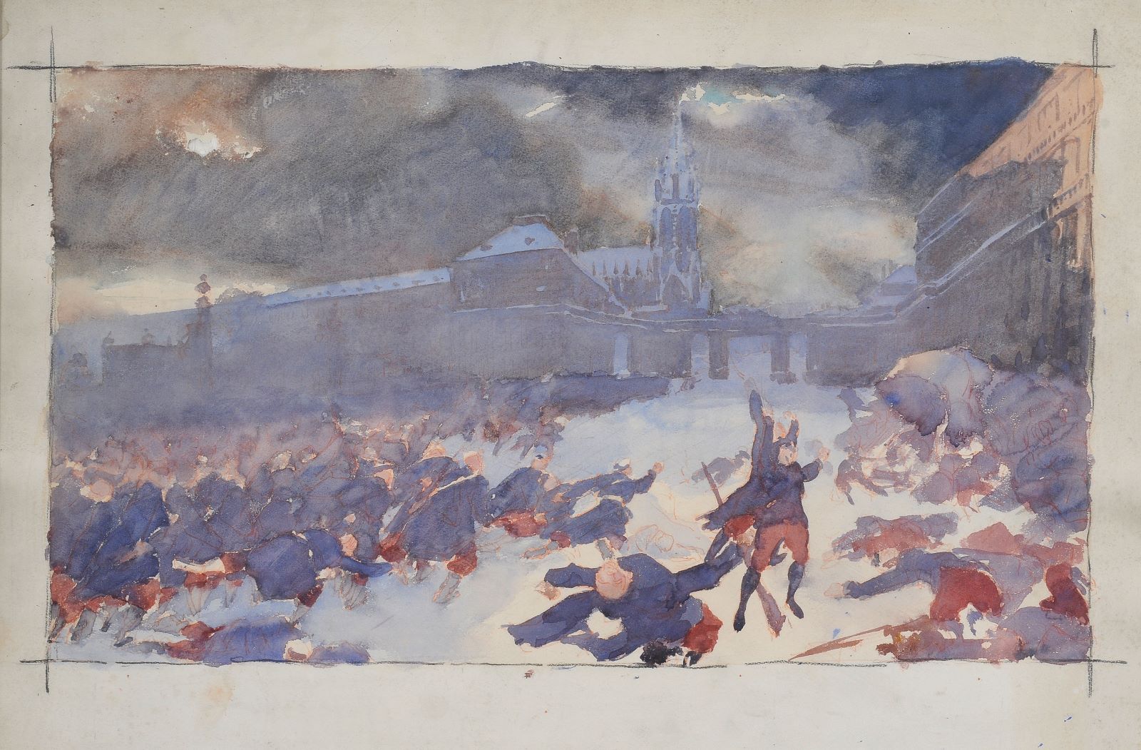 Etude pour une scène historique avec des soldats français_0