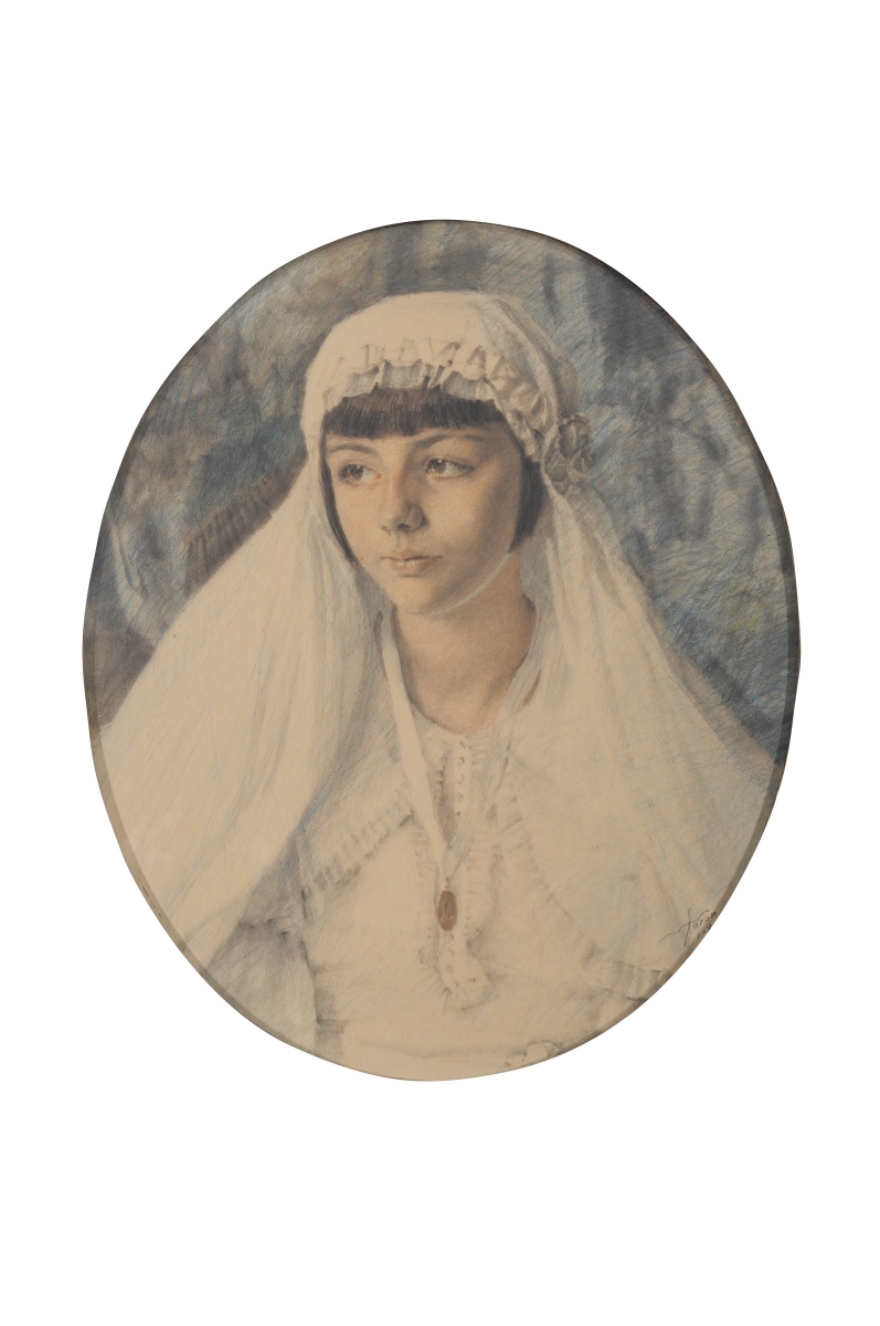Marie-Louise Joron en communiante, Maurice Joron, 1934