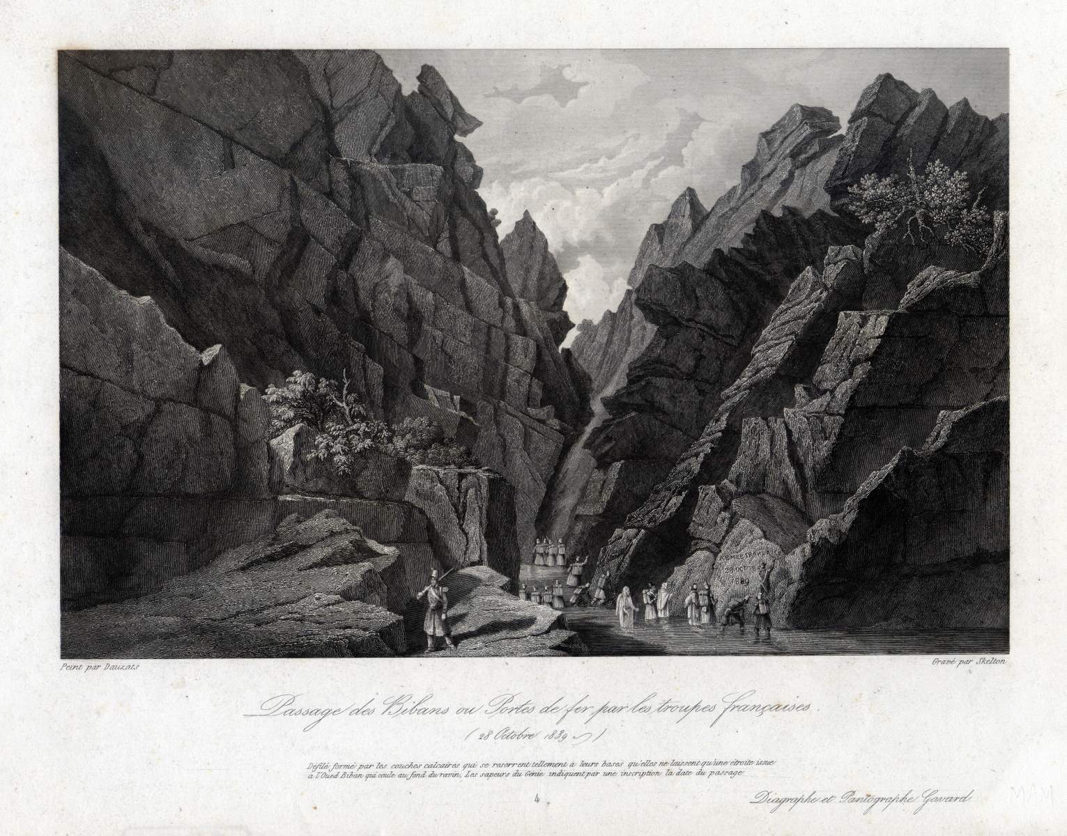 Passage des Bibans ou Portes de fer par les troupes françaises (28 octobre 1839), Adrien Dauzats