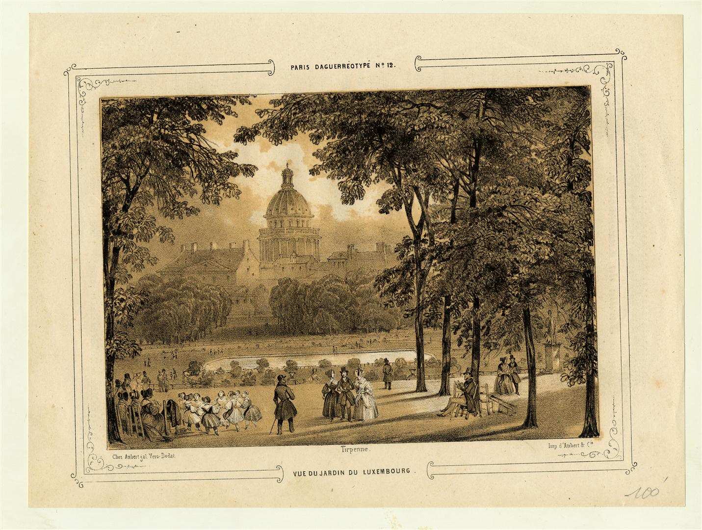 Vue du Jardin du Luxembourg ; Paris et ses environs reproduits par le daguerréotype, Jean-Louis Tirpenne, 1840