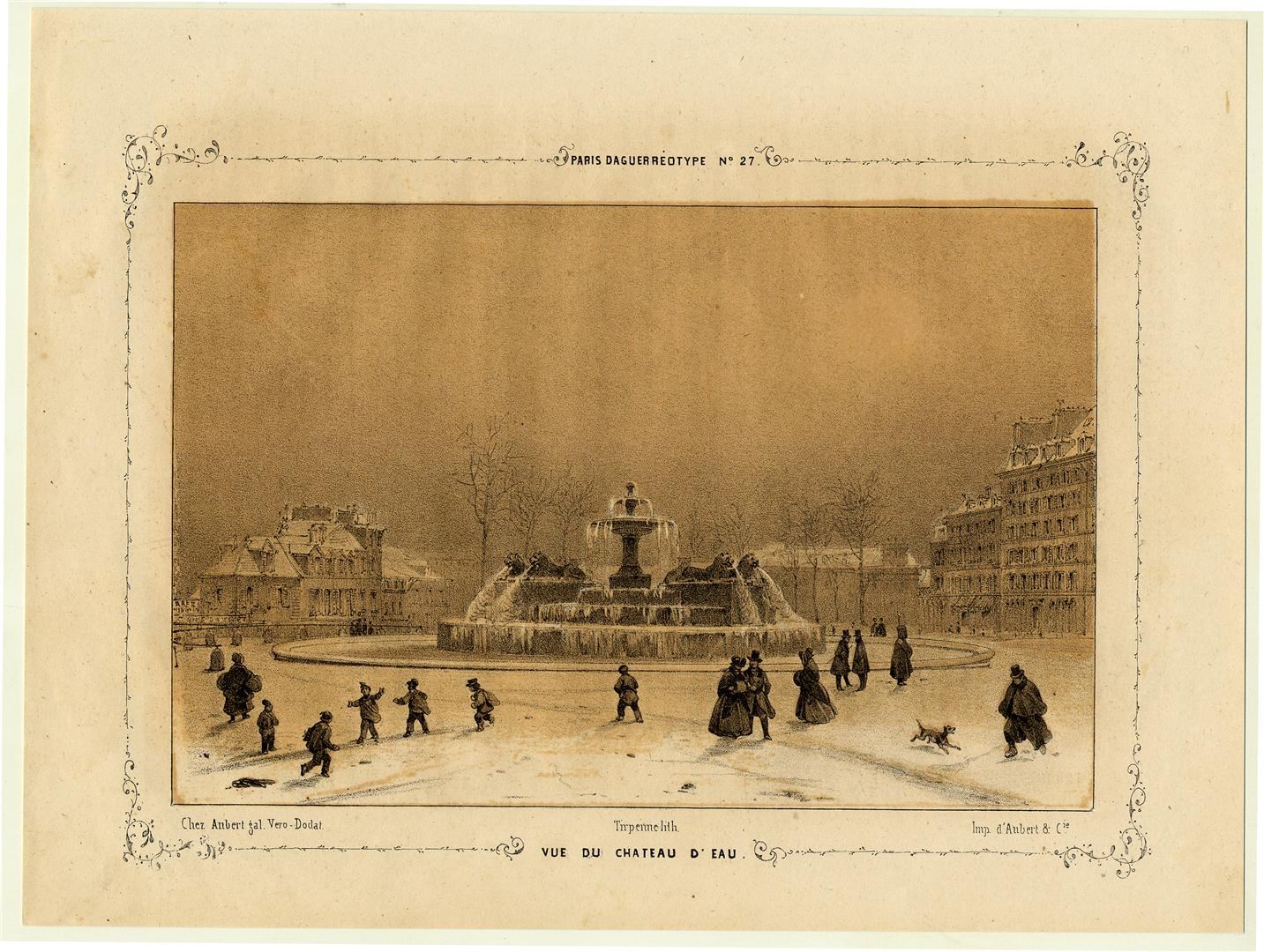 Vue du Château d'Eau ; Paris et ses environs reproduits par le daguerréotype, Jean-Louis Tirpenne, 1840