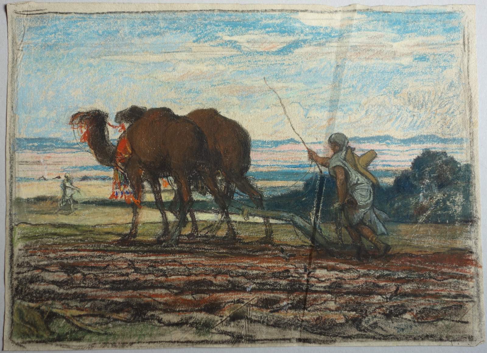 L'attelage de dromadaires, Gustave Guillaumet, 2e moitié 19e siècle