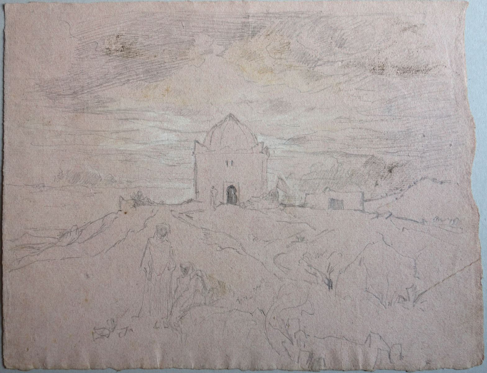 Paysage avec koubba, Gustave Guillaumet, 2e moitié 19e siècle