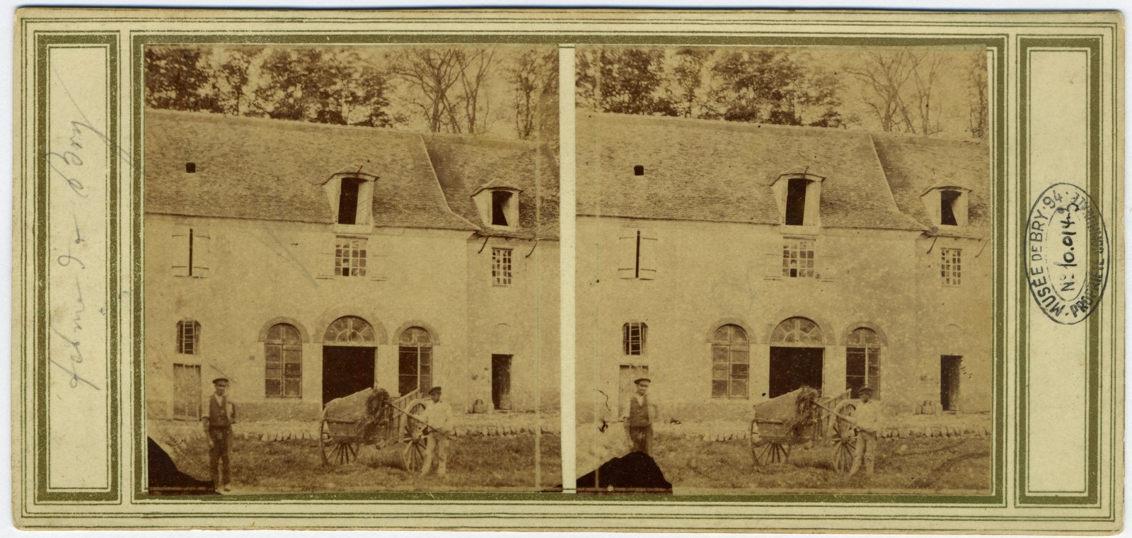 Vue de la cour de la ferme du château de Bry-sur-Marne, Alexandre Valtier, 1859