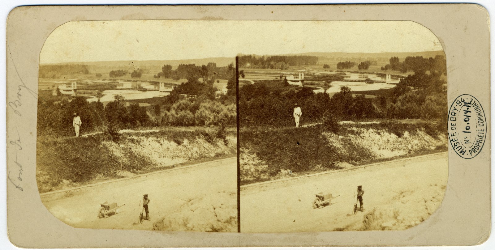 Vue du pont de Bry et de la Marne, Alexandre Valtier, 1859
