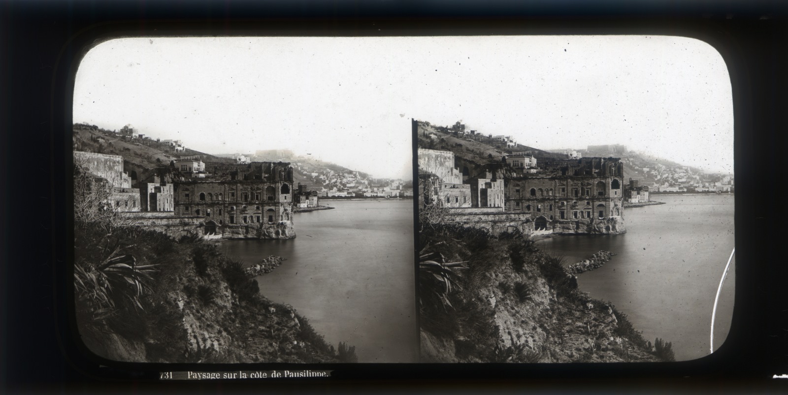 Paysage sur la côte de Pausilippe, 3e quart 19e siècle
