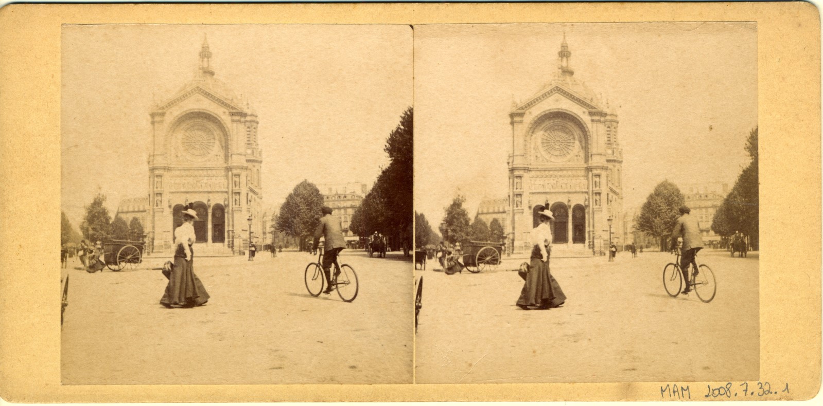 Vue de l'église Saint-Augustin à Paris, 4e quart 19e siècle