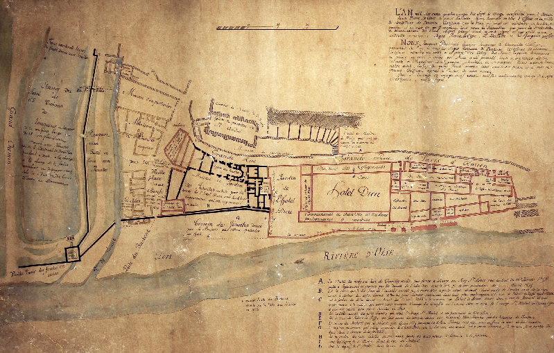 Plan de l'ancien Hôtel-Dieu de Pontoise