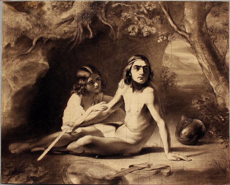 Couple d'enfants, Anne-Louis Girodet, 4e quart 18e siècle, 1er quart 19e siècle