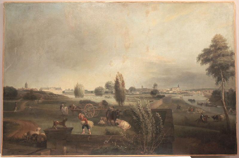 Vue du château Saint-Martin et de la ville de Pontoise