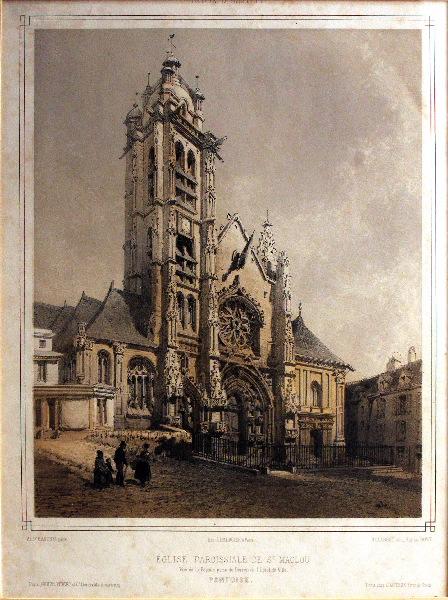Eglise Saint-Maclou, Pontoise, Adolphe d' Hastrel, 1856