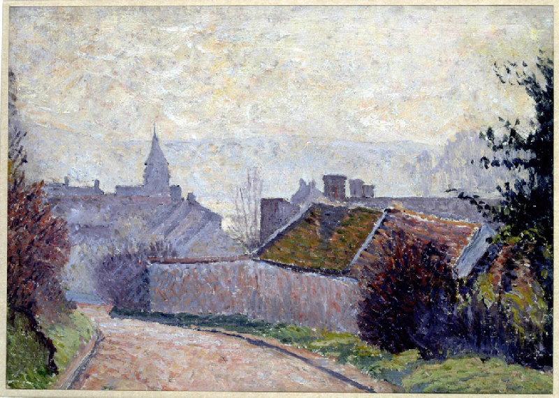 Effet de brouillard à Herblay, Lucien Pissarro, 1924