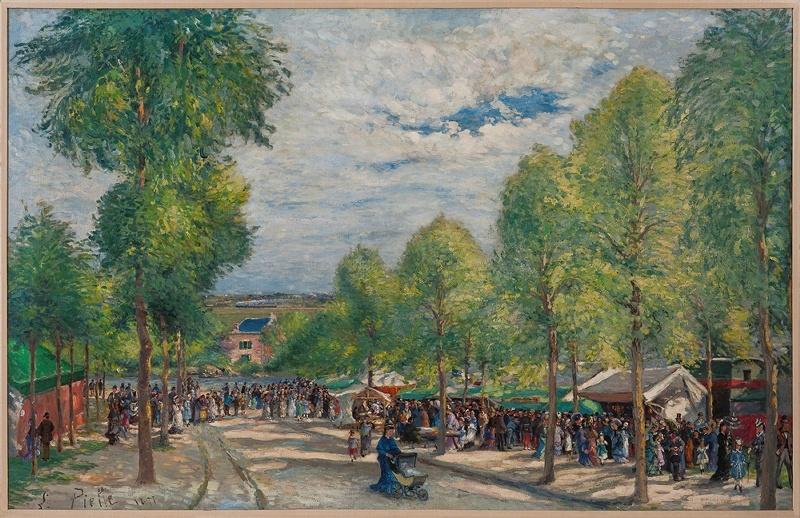 Fête Boulevard des Fossés, Ludovic Piette, 1877
