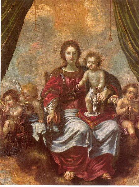 Vierge et enfant Jésus au rosaire, Ambroise Fredeau, 17e siècle