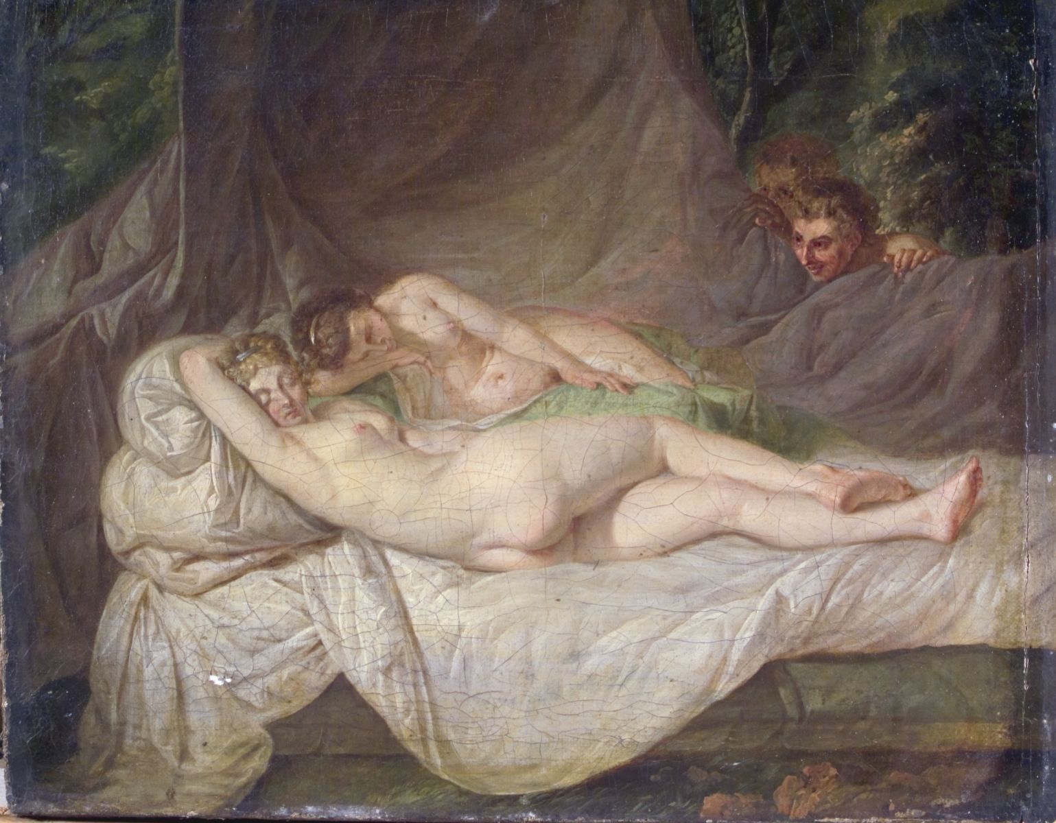 Nymphes ; Nymphes endormies épiées par des faunes (titre récent)_0
