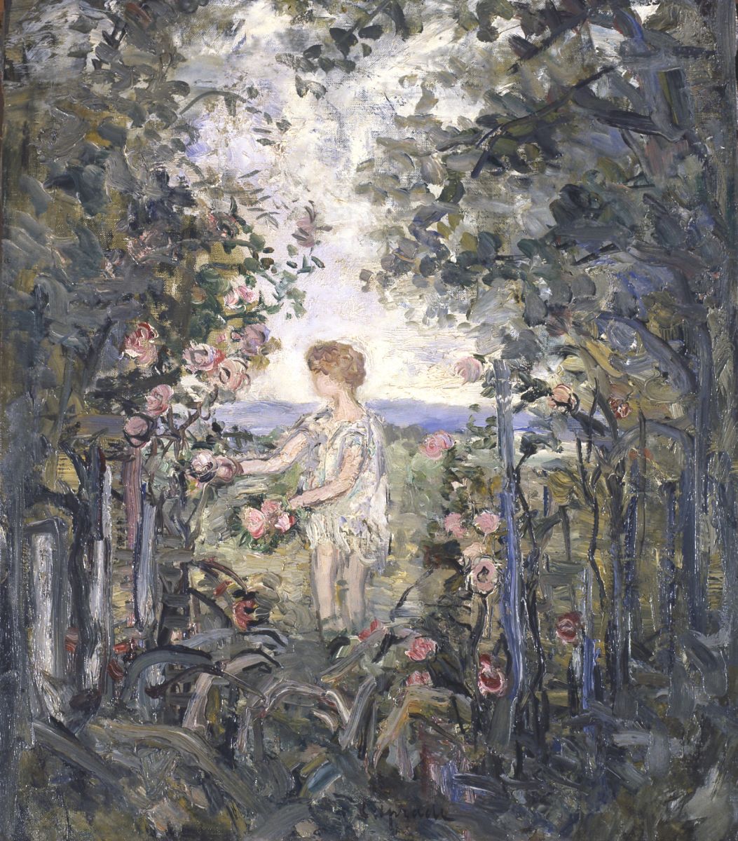 Fillette dans la roseraie_0