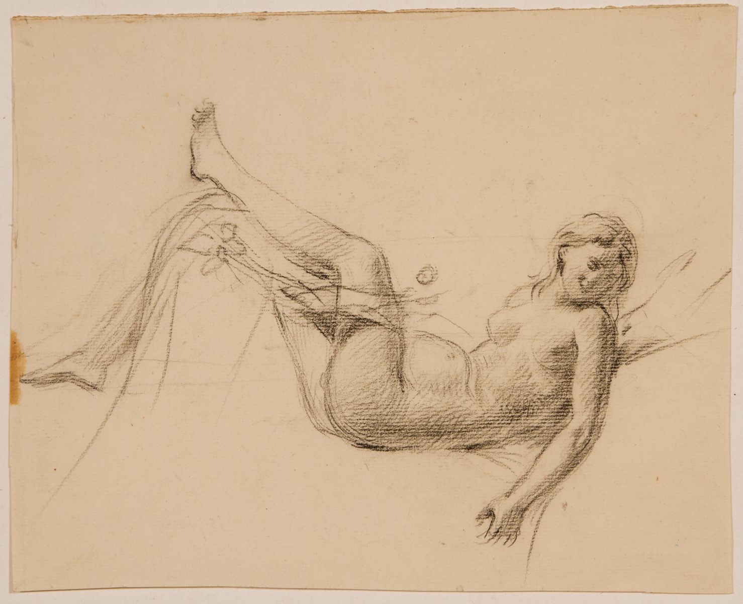 Femme nue les jambes en l'air_0