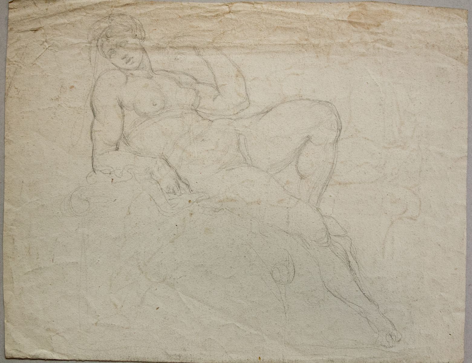 Etude d'une sculpture de Michel Ange; tombeau de Jules de Médicis_1