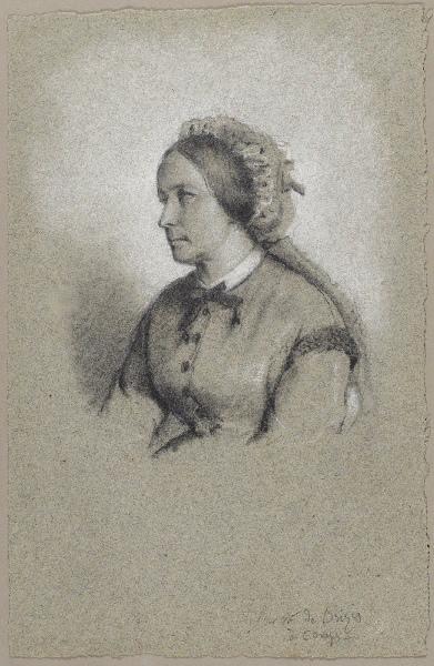Portrait d'une femme, Léon Alegre, 19e siècle