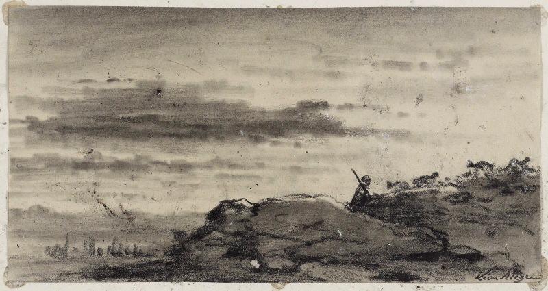 Berger et son troupeau, Léon Alegre, 19e siècle