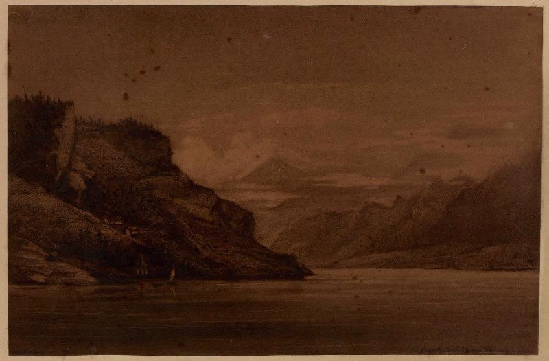 La chapelle de Guillaume Tell, lac des Quatre Cantons, Léon Alegre, 19e siècle