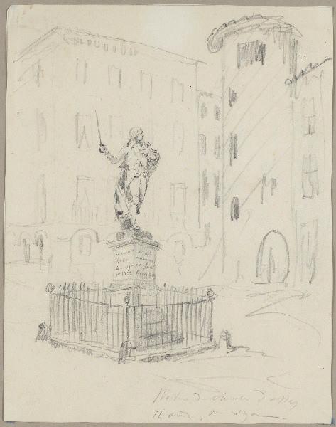 Statue du chevalier d'Assas au Vigan, Léon Alegre, 19e siècle